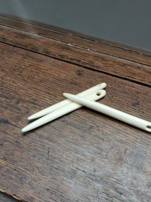Needle made of bone.